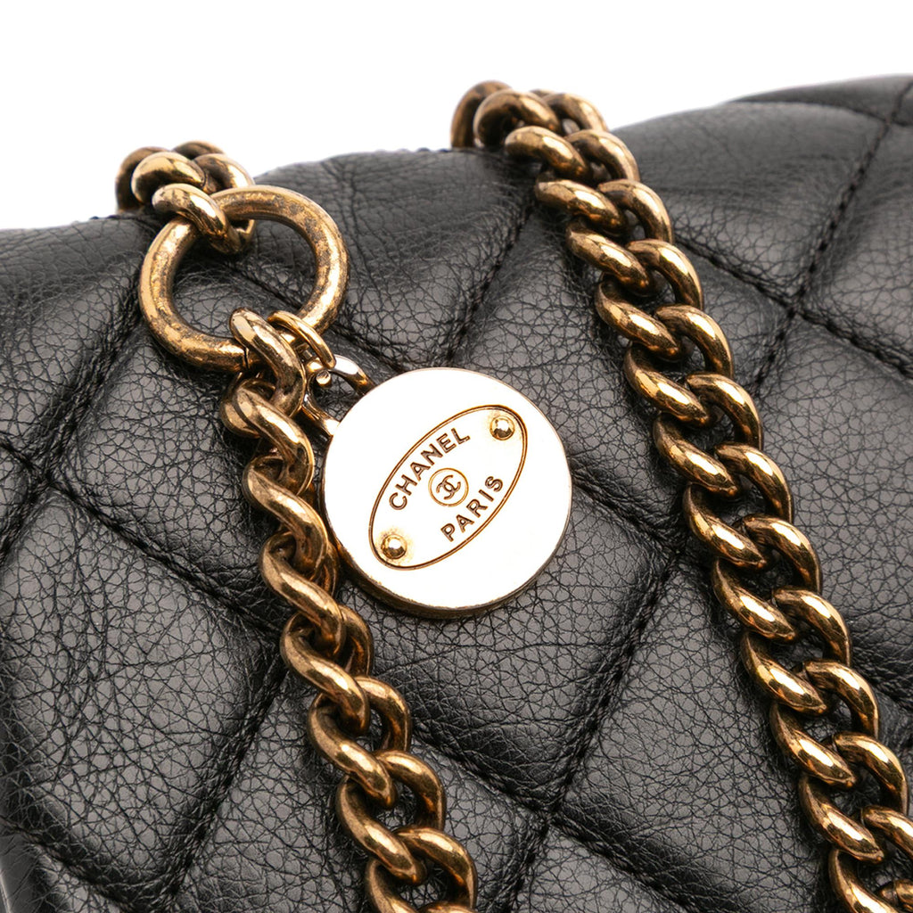 Chanel Quilted Calfskin CC Crown Flap