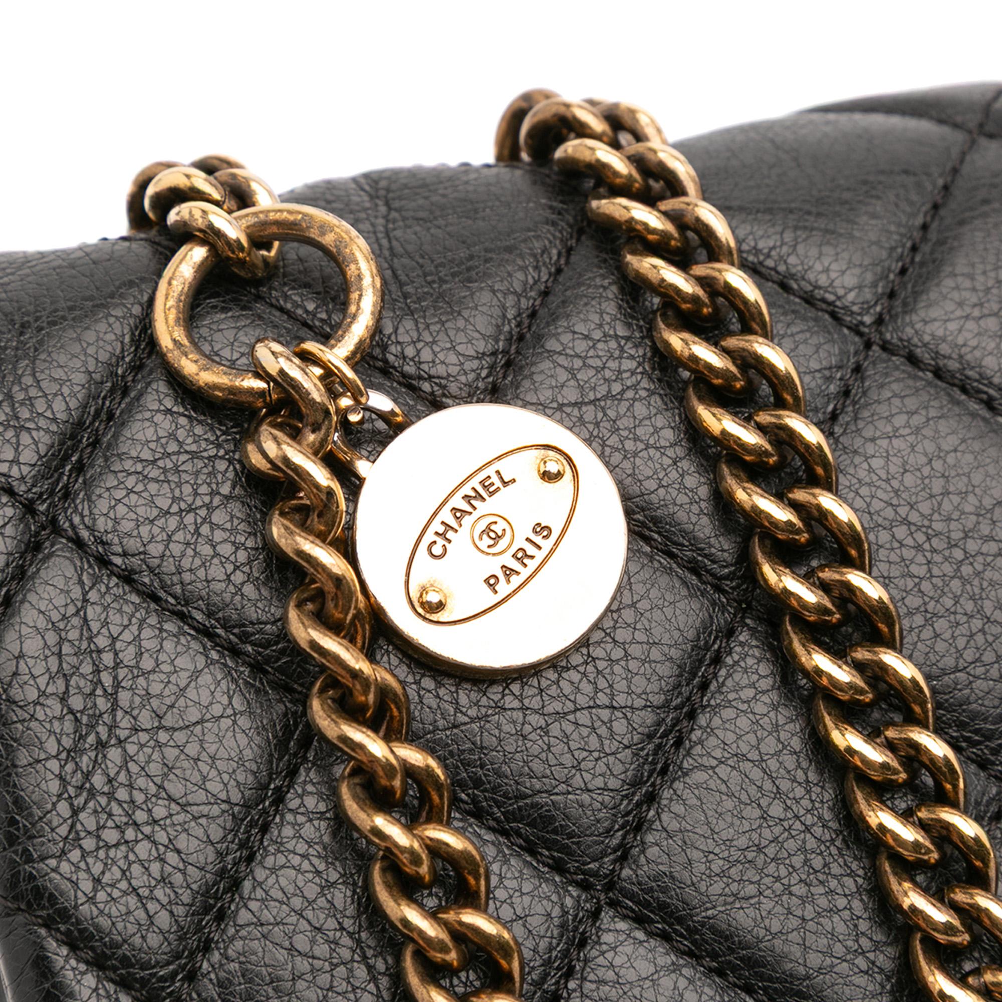Chanel Quilted Calfskin CC Crown Flap
