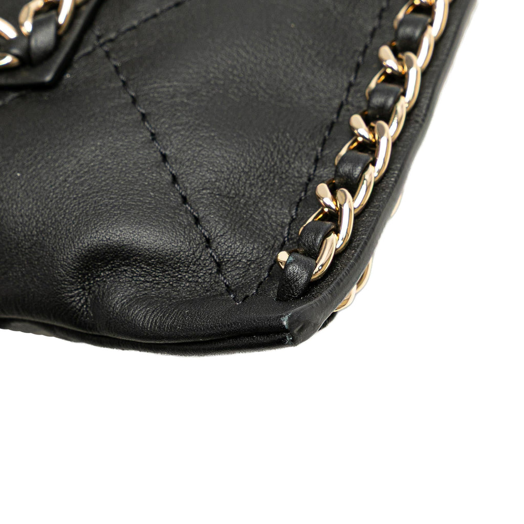 Chanel Quilted Calfskin Chain Flat Shoulder Bag