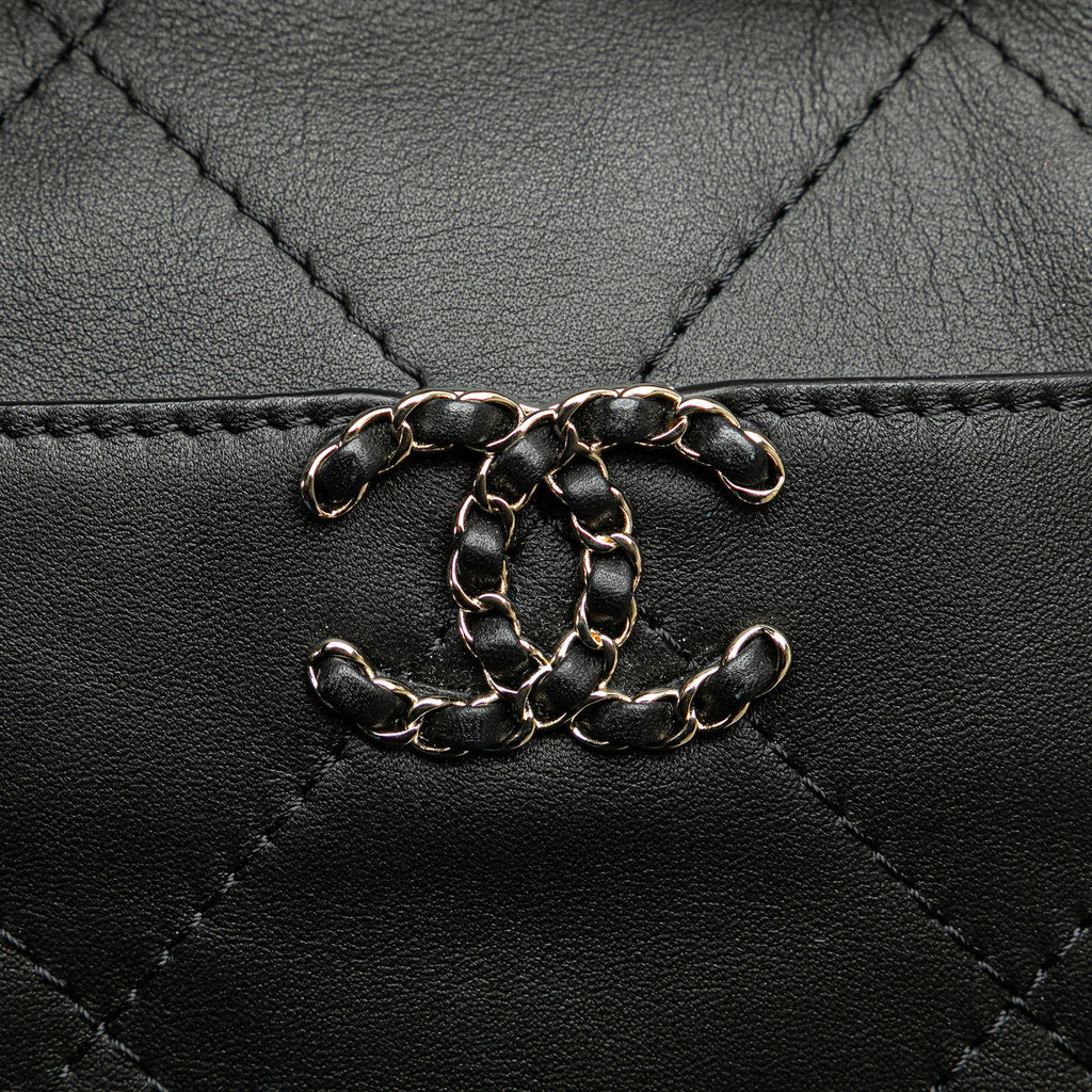 Chanel Quilted Calfskin Chain Flat Shoulder Bag