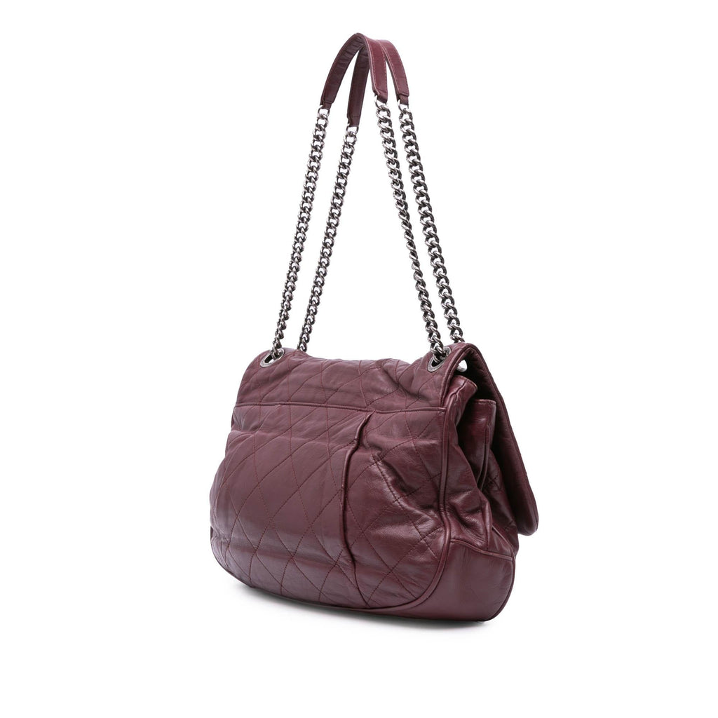 Chanel Quilted Calfskin Coco Pleats Flap