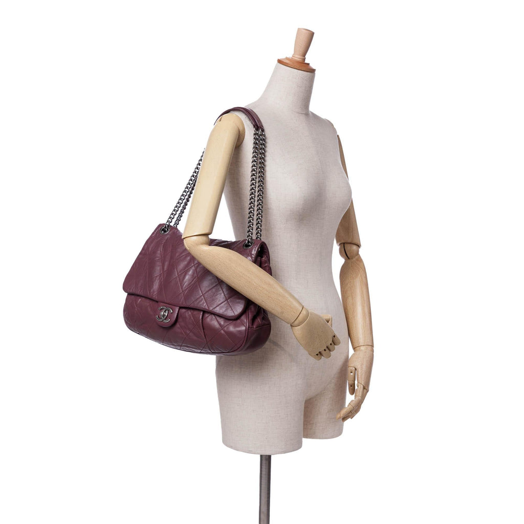 Chanel Quilted Calfskin Coco Pleats Flap