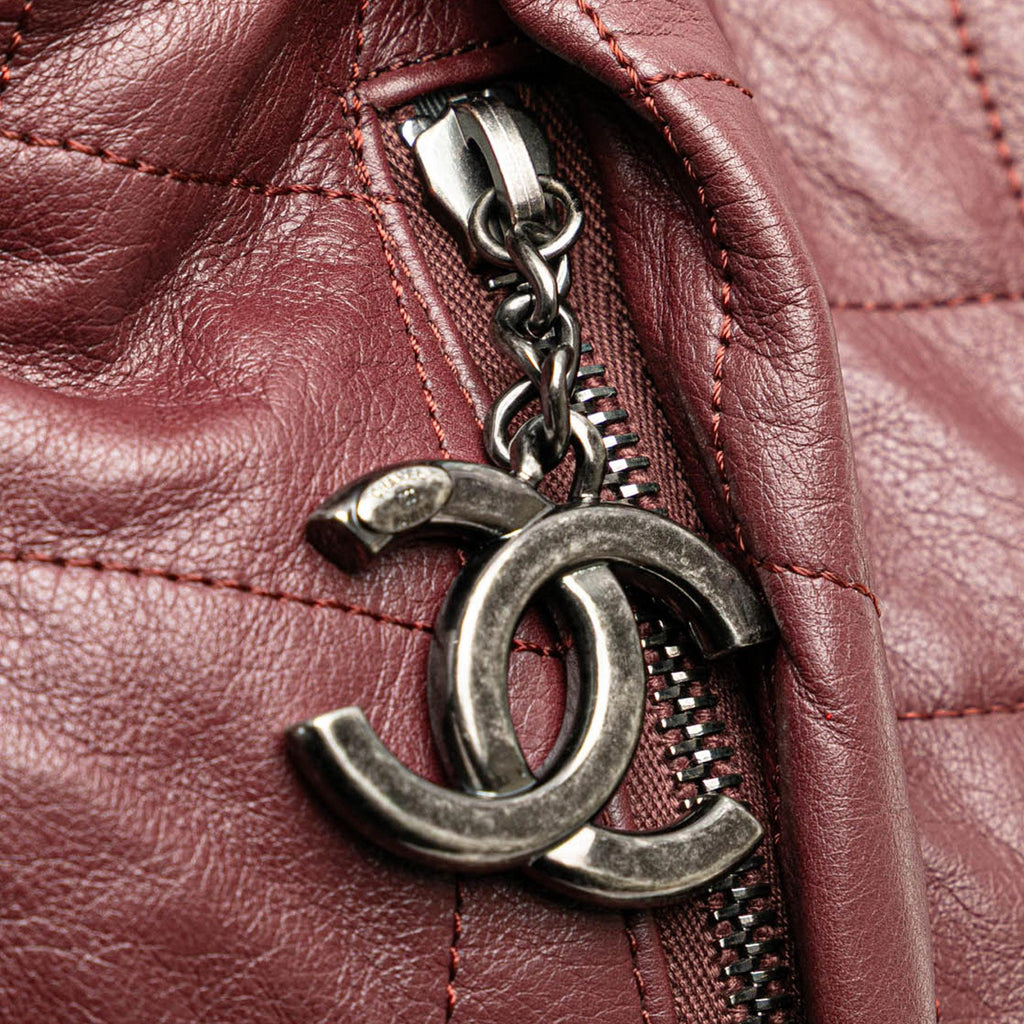 Chanel Quilted Calfskin Coco Pleats Hobo