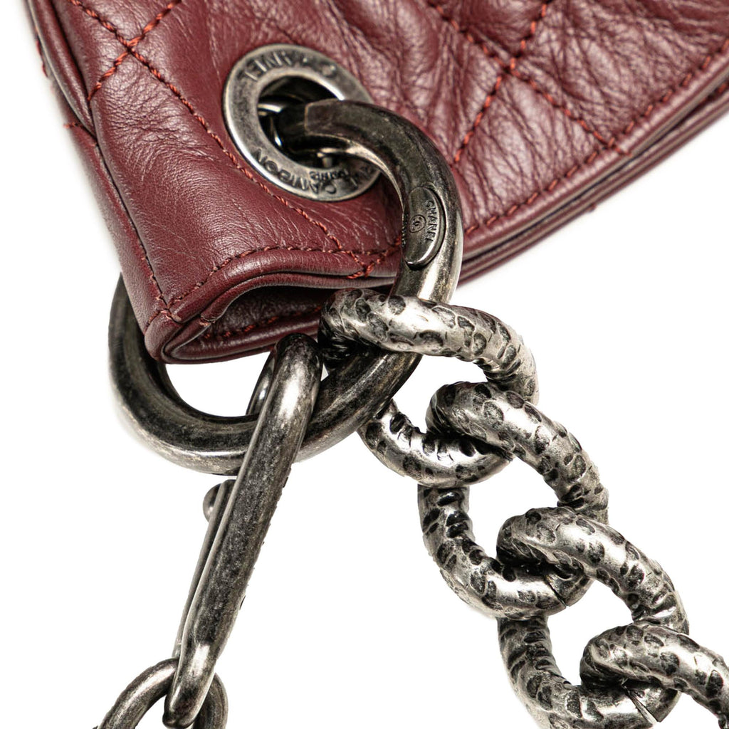 Chanel Quilted Calfskin Coco Pleats Hobo