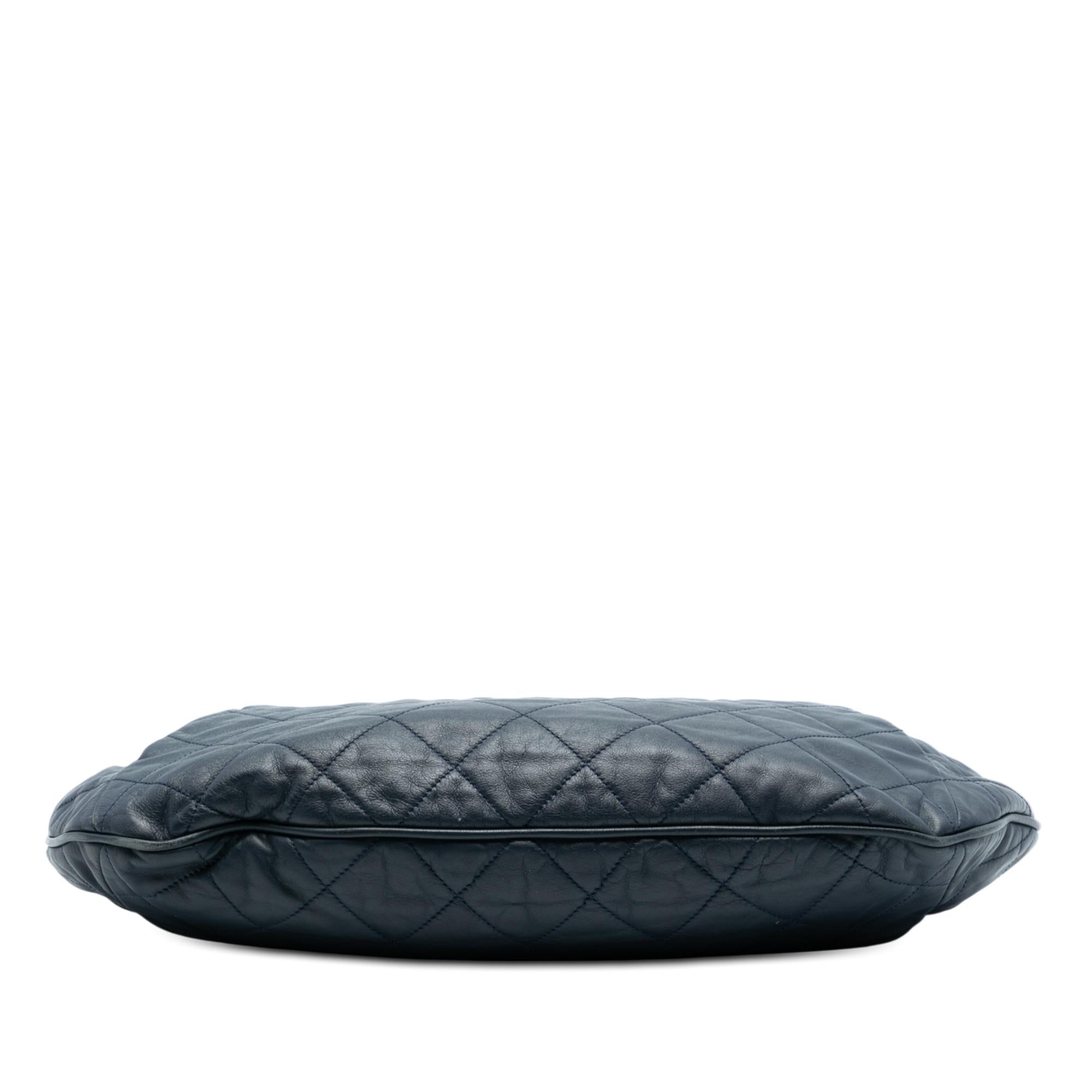 Chanel Quilted Calfskin Coco Pleats Hobo