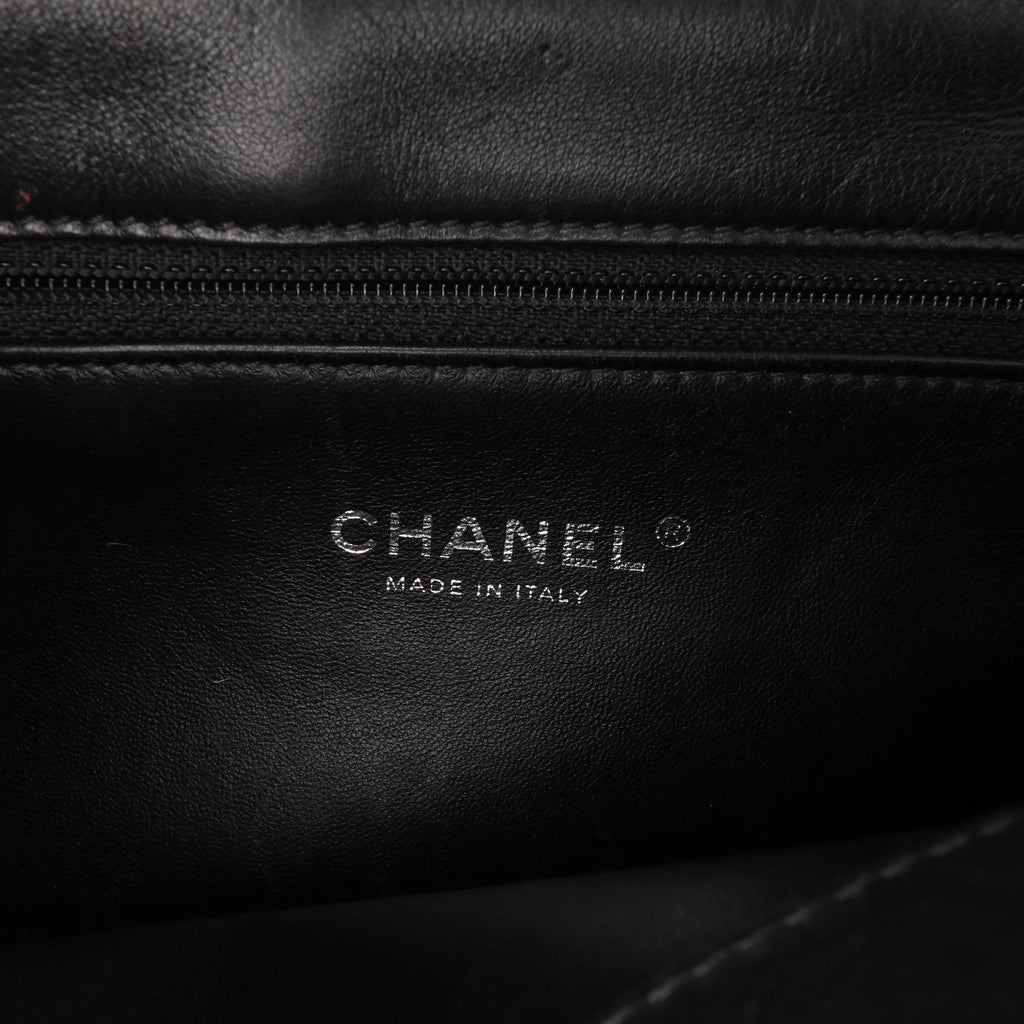 Chanel Quilted Calfskin Double Chain Top Handle Flap