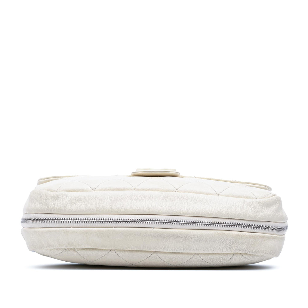 Chanel Quilted Calfskin Expandable Zip Yacht Flap