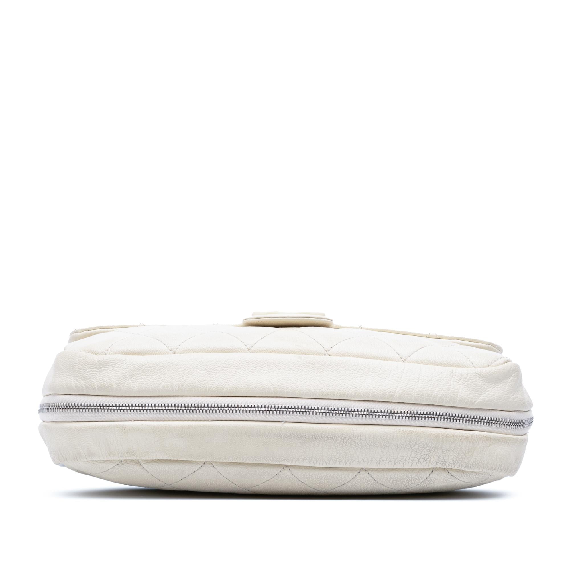 Chanel Quilted Calfskin Expandable Zip Yacht Flap