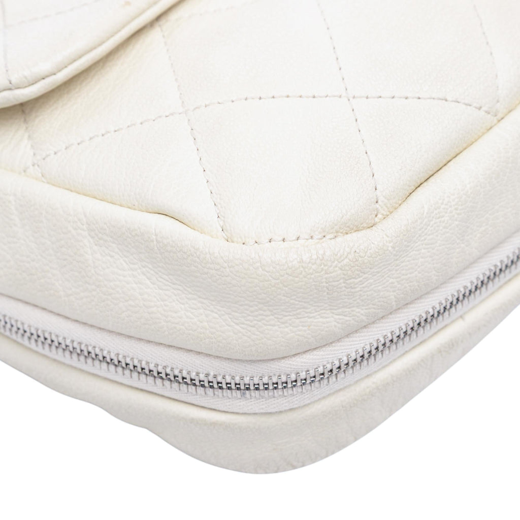 Chanel Quilted Calfskin Expandable Zip Yacht Flap