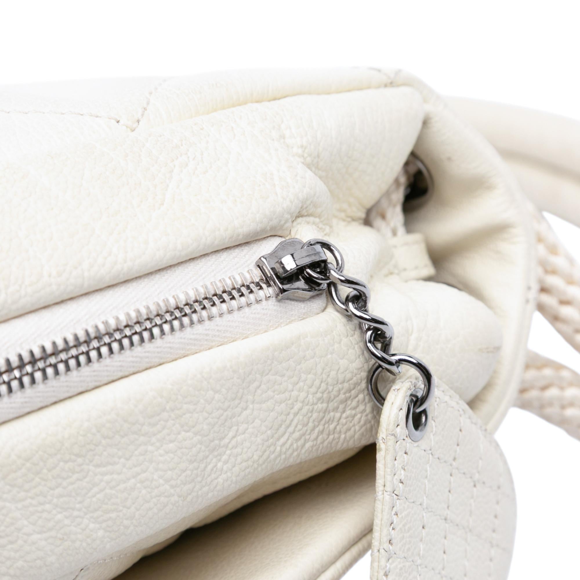 Chanel Quilted Calfskin Expandable Zip Yacht Flap