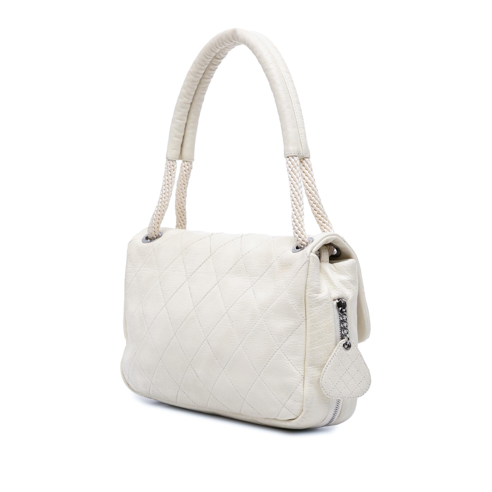 Chanel Quilted Calfskin Expandable Zip Yacht Flap