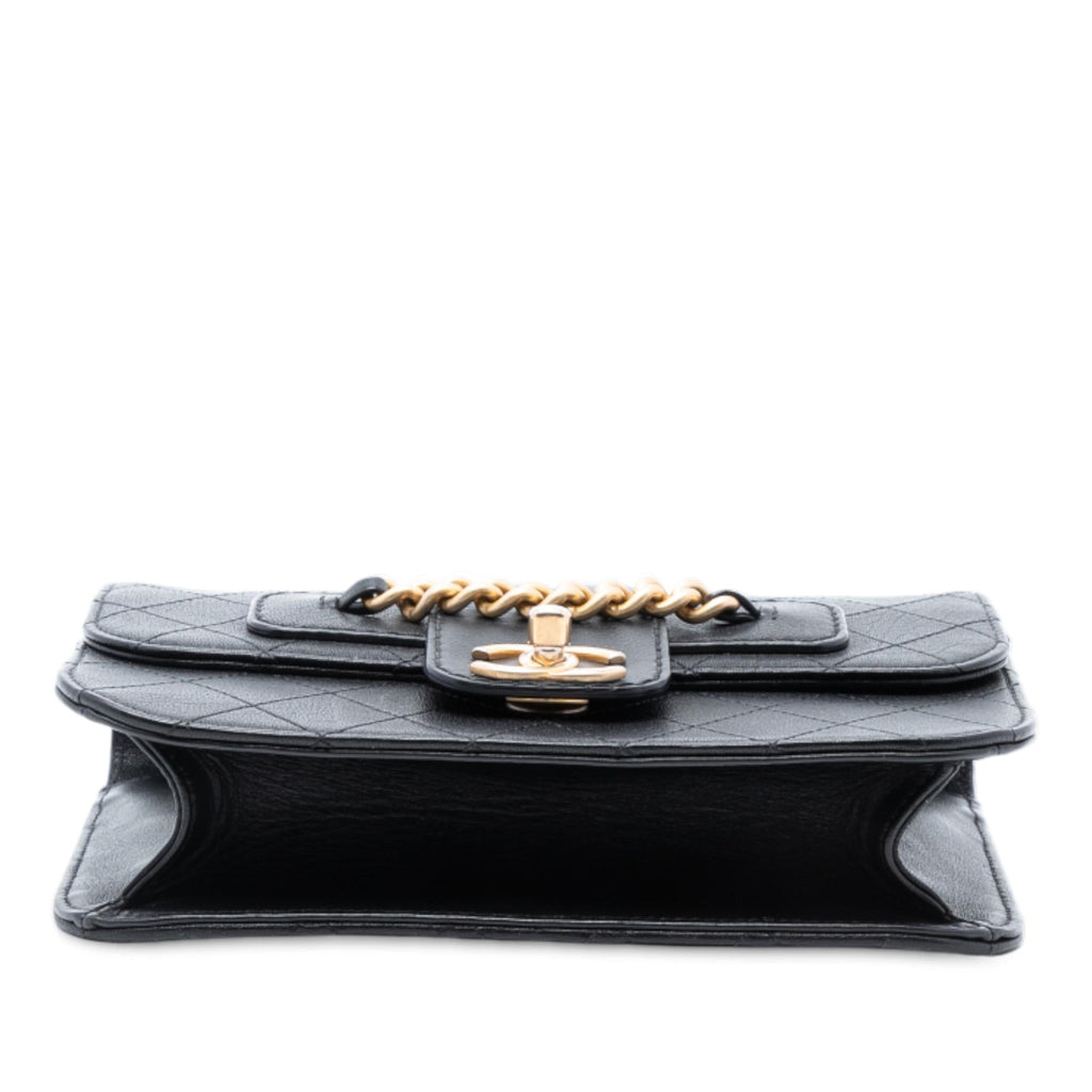 Chanel Quilted Calfskin Front Chain Flap