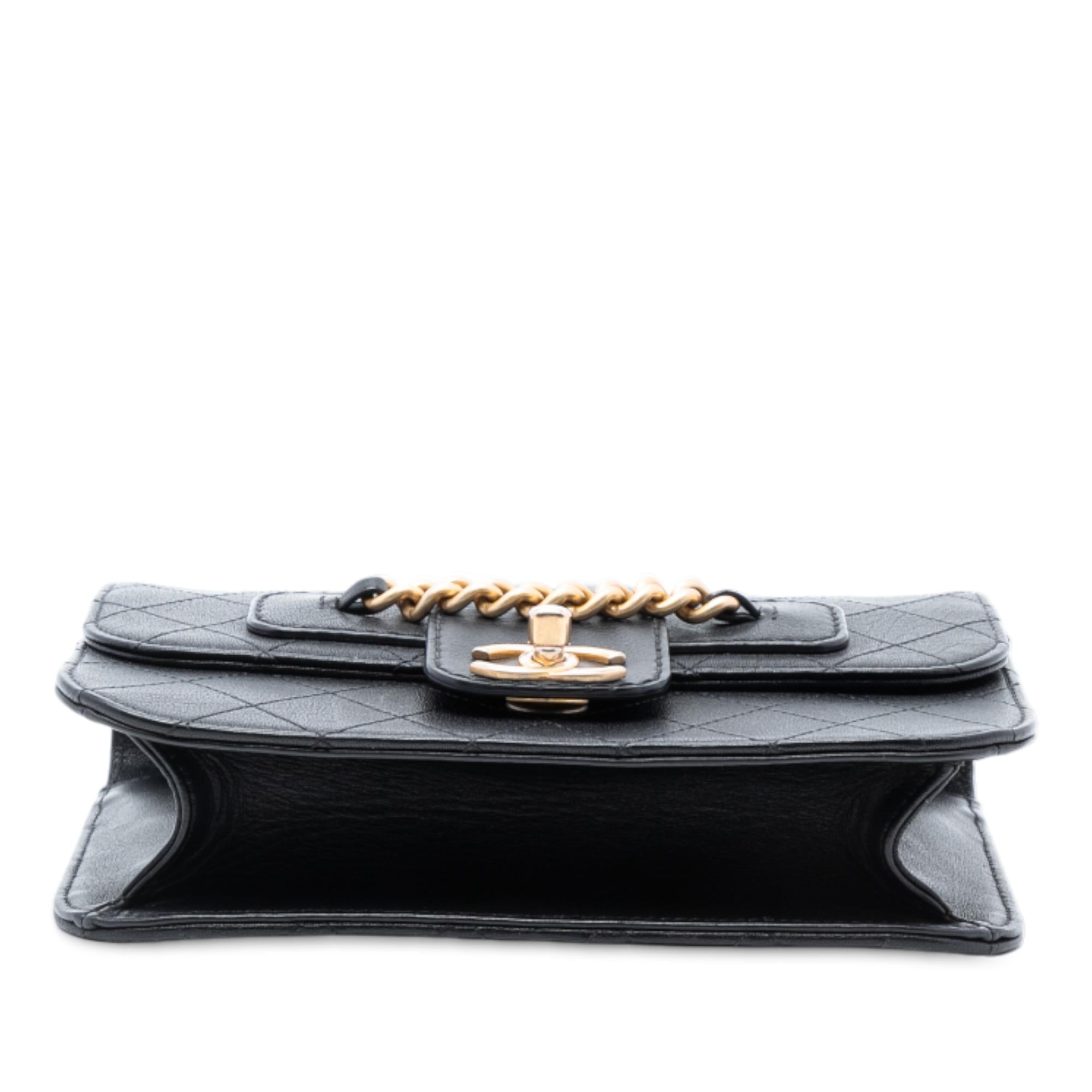 Chanel Quilted Calfskin Front Chain Flap