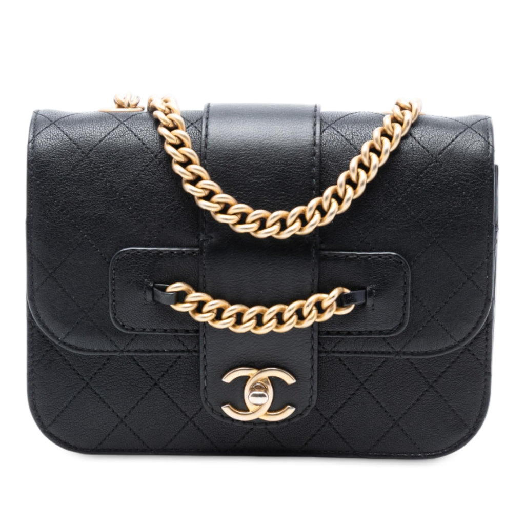 Chanel Quilted Calfskin Front Chain Flap