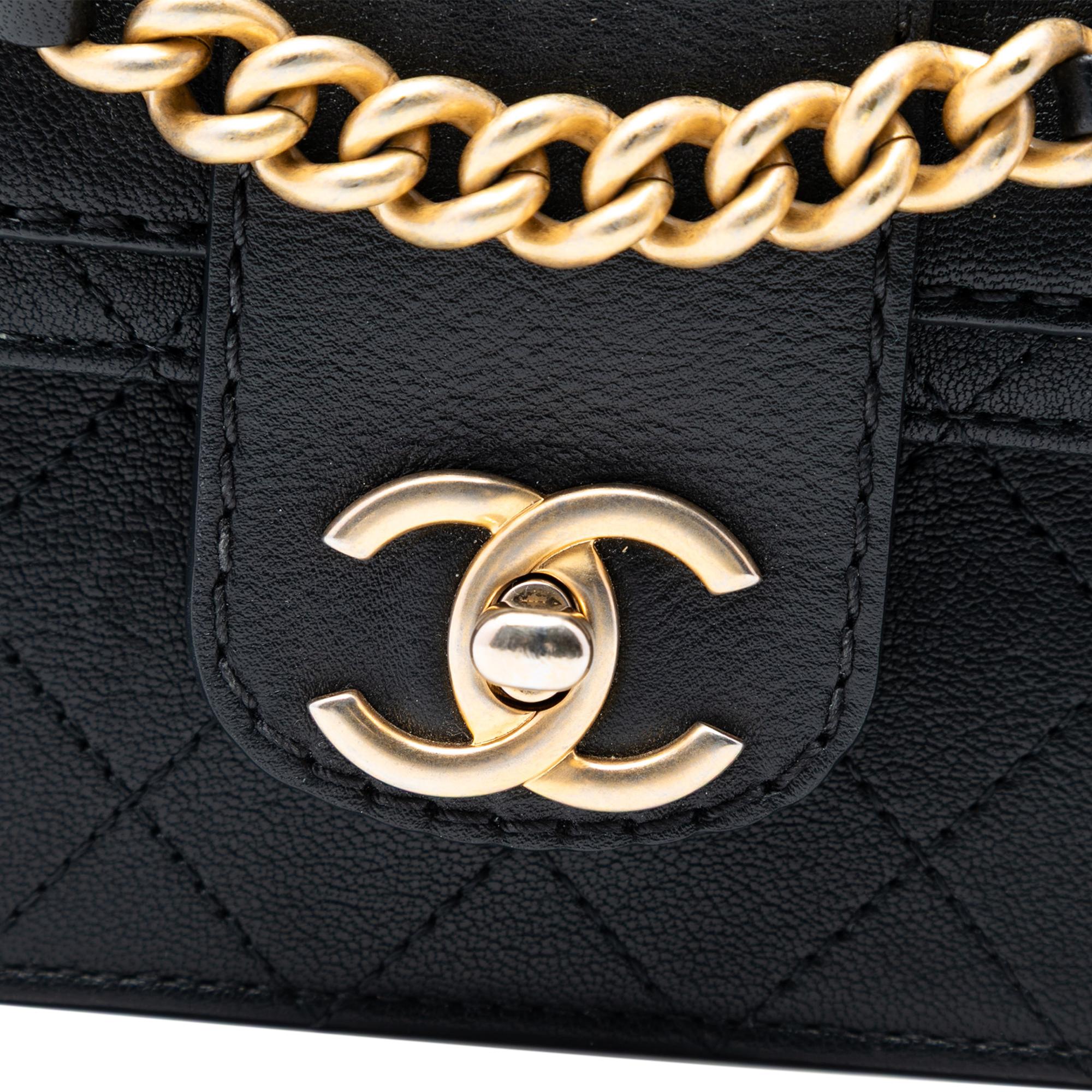 Chanel Quilted Calfskin Front Chain Flap