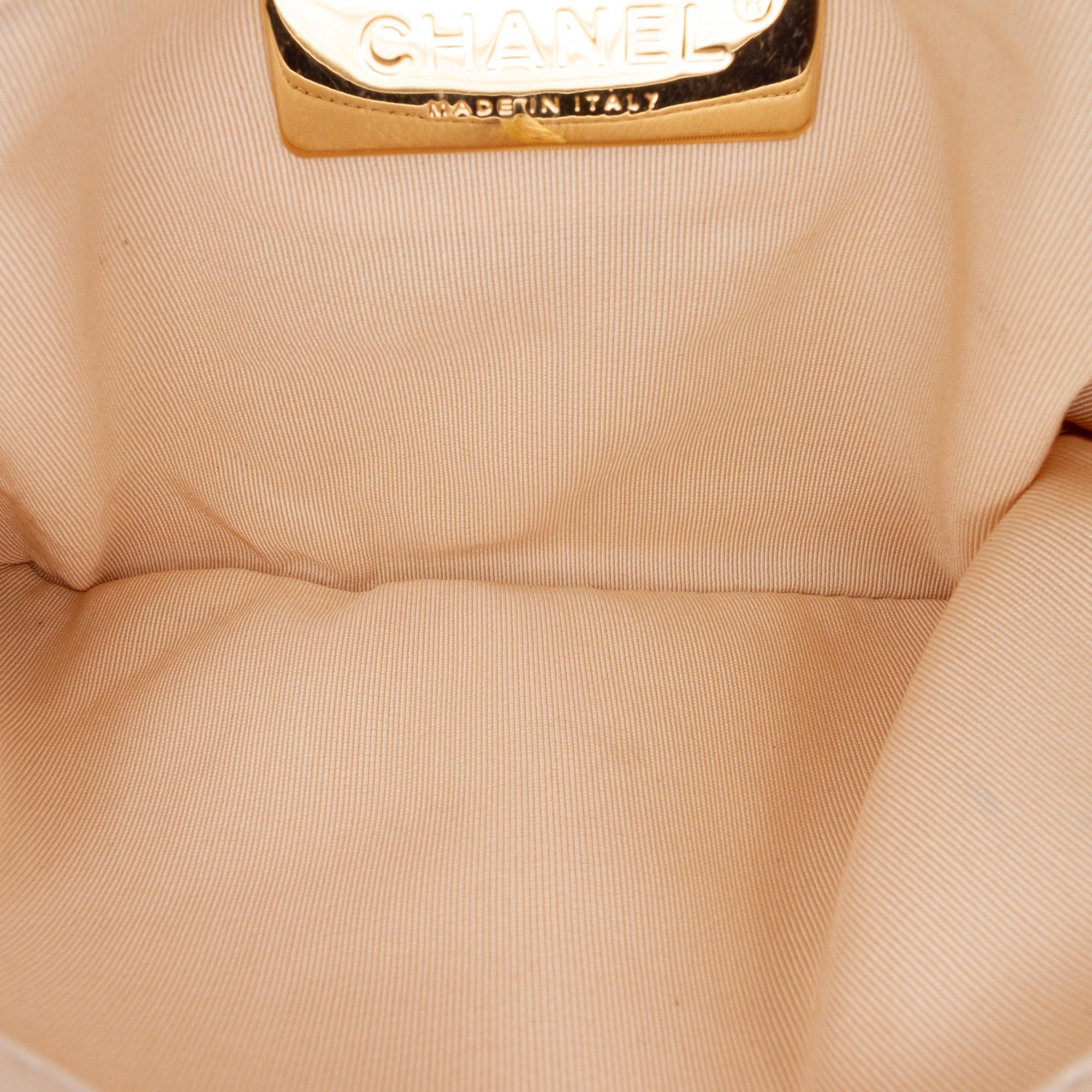 Chanel Quilted Calfskin Pearl CC Accordion Flap