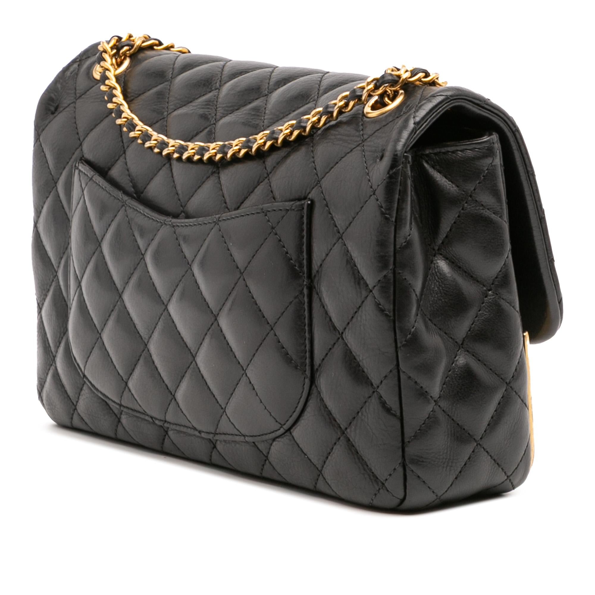 Chanel Quilted Calfskin Rock The Corner Flap