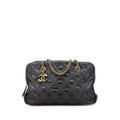 Chanel Quilted Calfskin Stitch Triptych Shoulder Bag