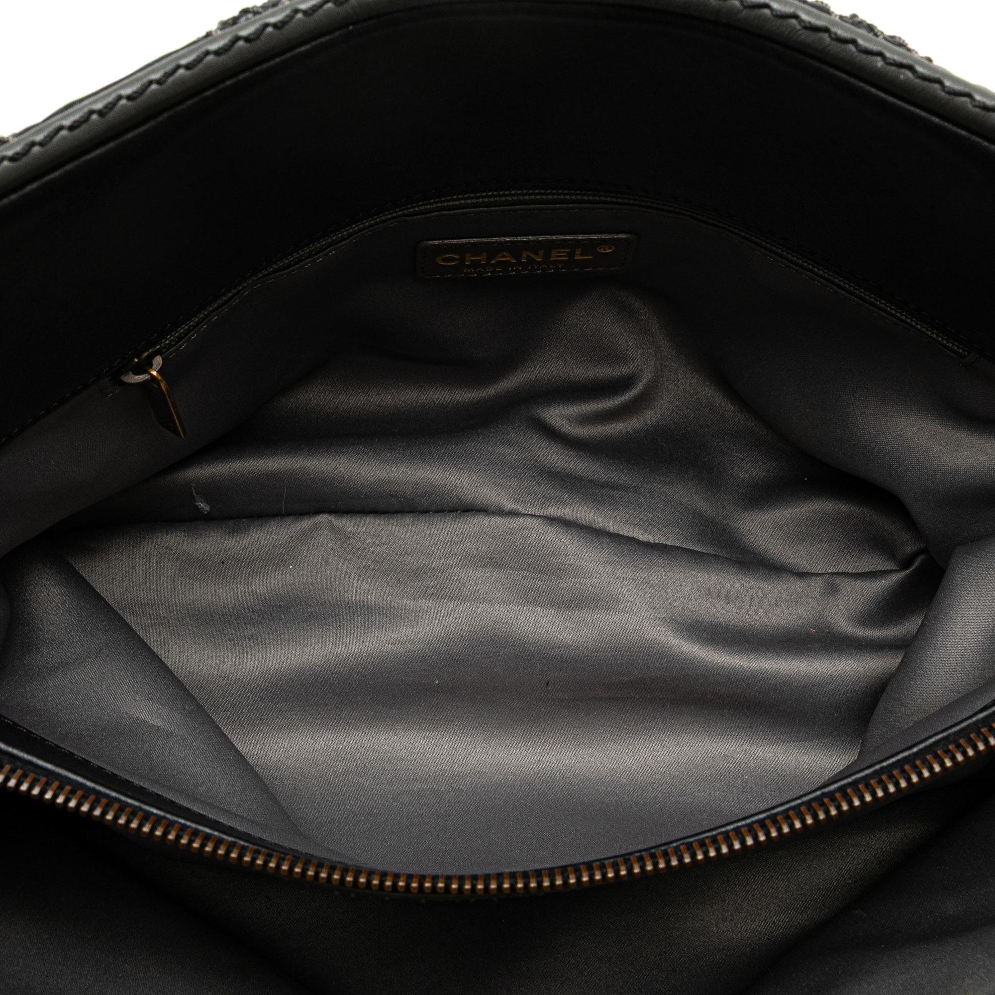 Chanel Quilted Calfskin Stitch Triptych Shoulder Bag
