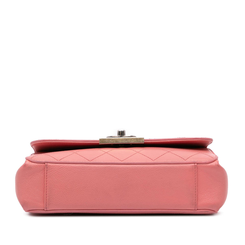 Chanel Quilted Calfskin Straight Lined Flap