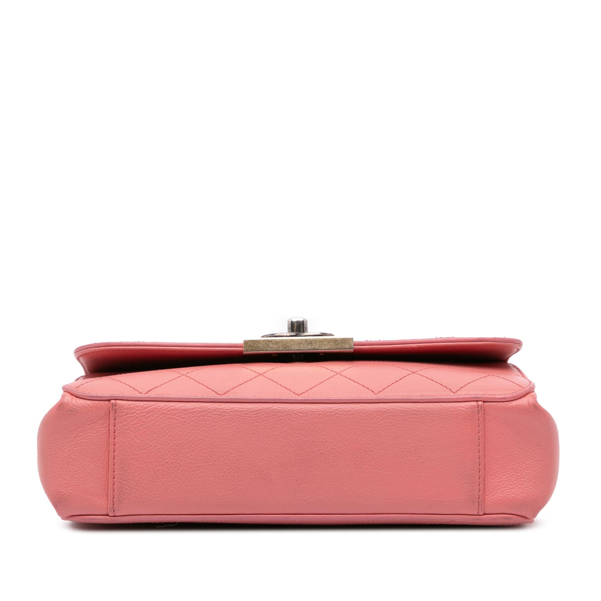 Chanel Quilted Calfskin Straight Lined Flap