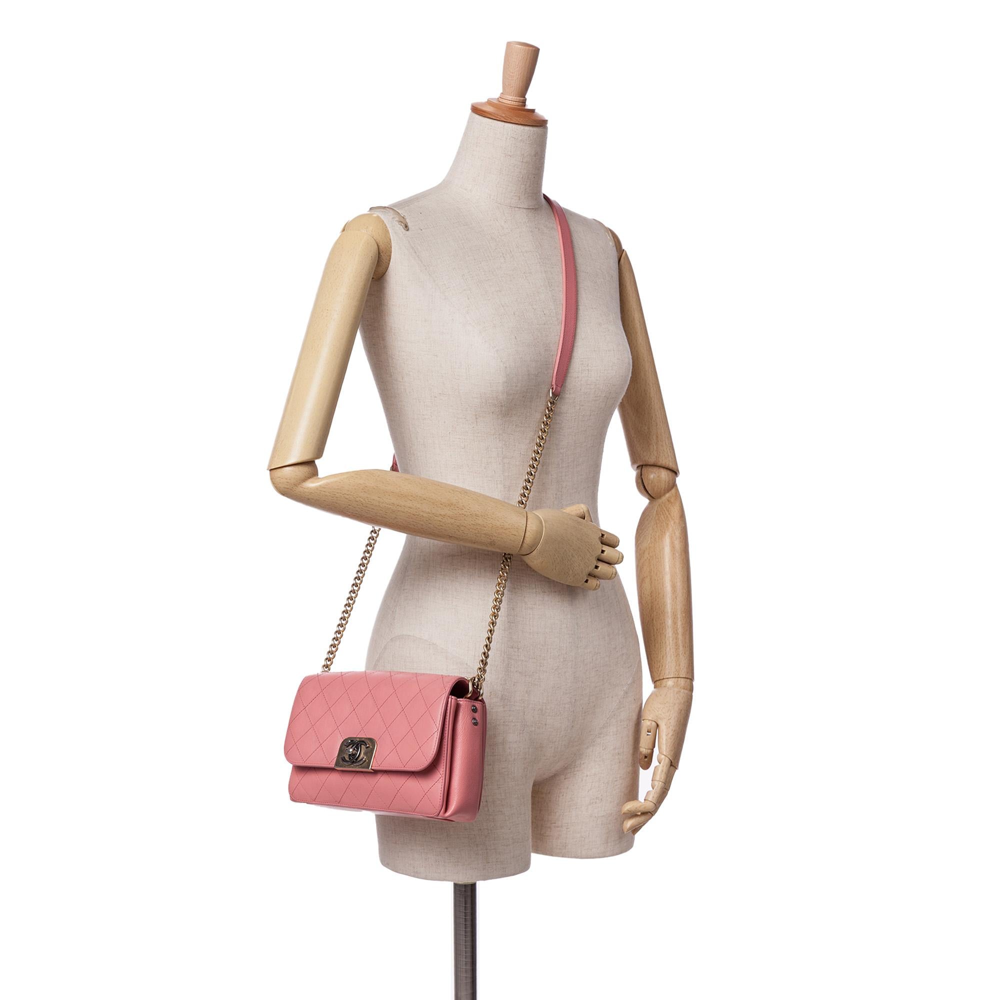 Chanel Quilted Calfskin Straight Lined Flap