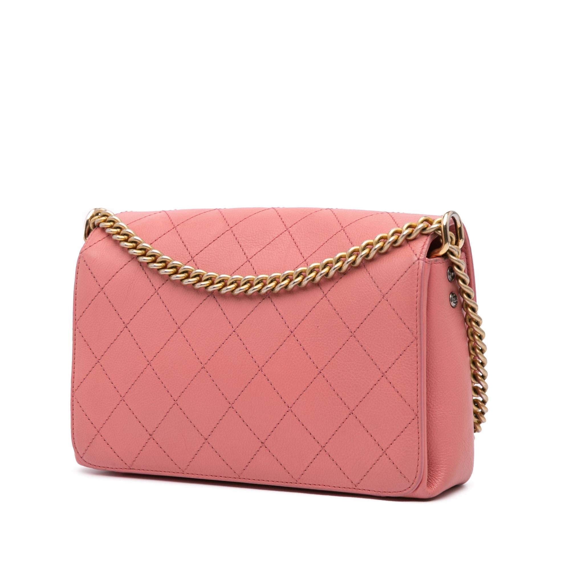 Chanel Quilted Calfskin Straight Lined Flap