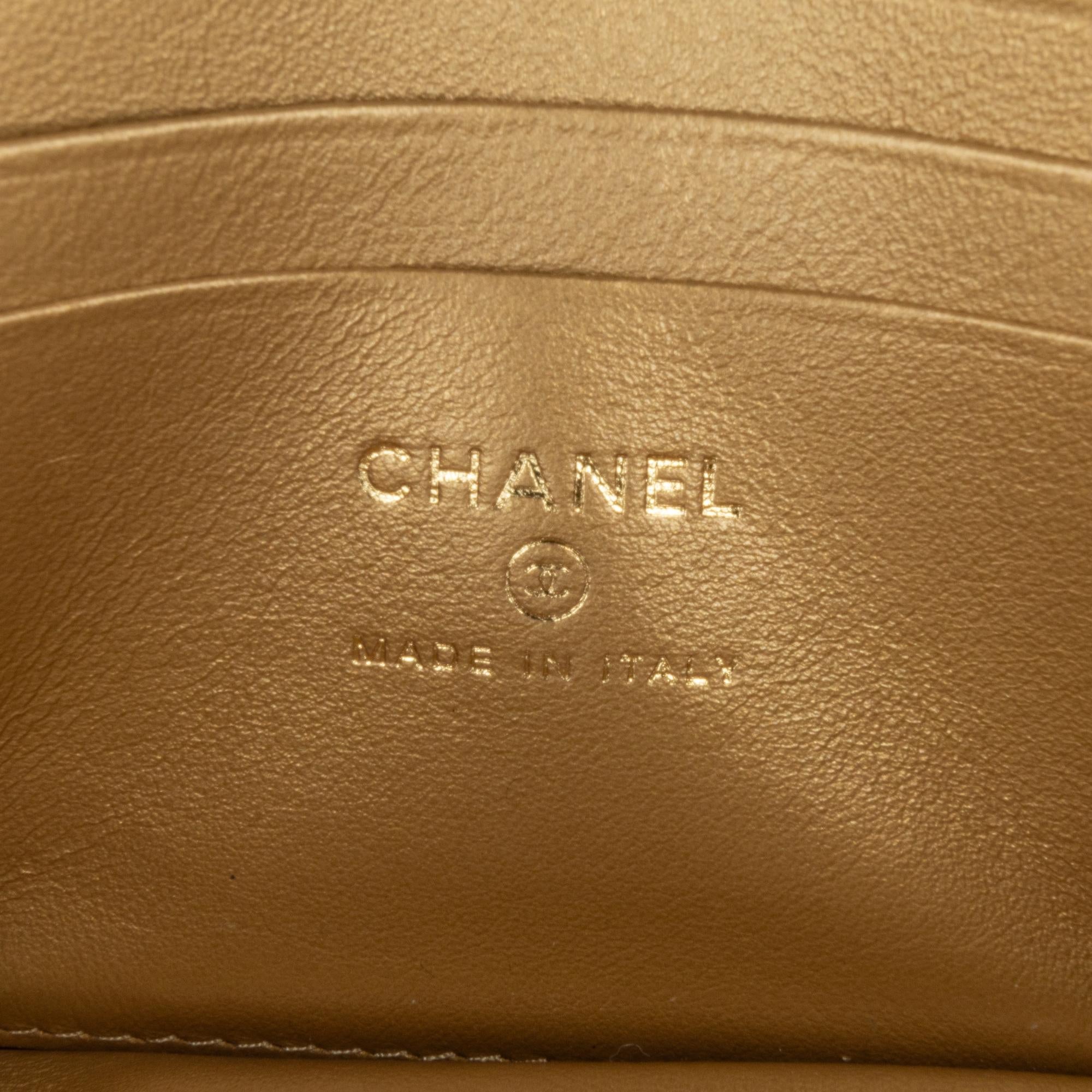 Chanel Quilted Calfskin Strass Clutch With Chain Flap