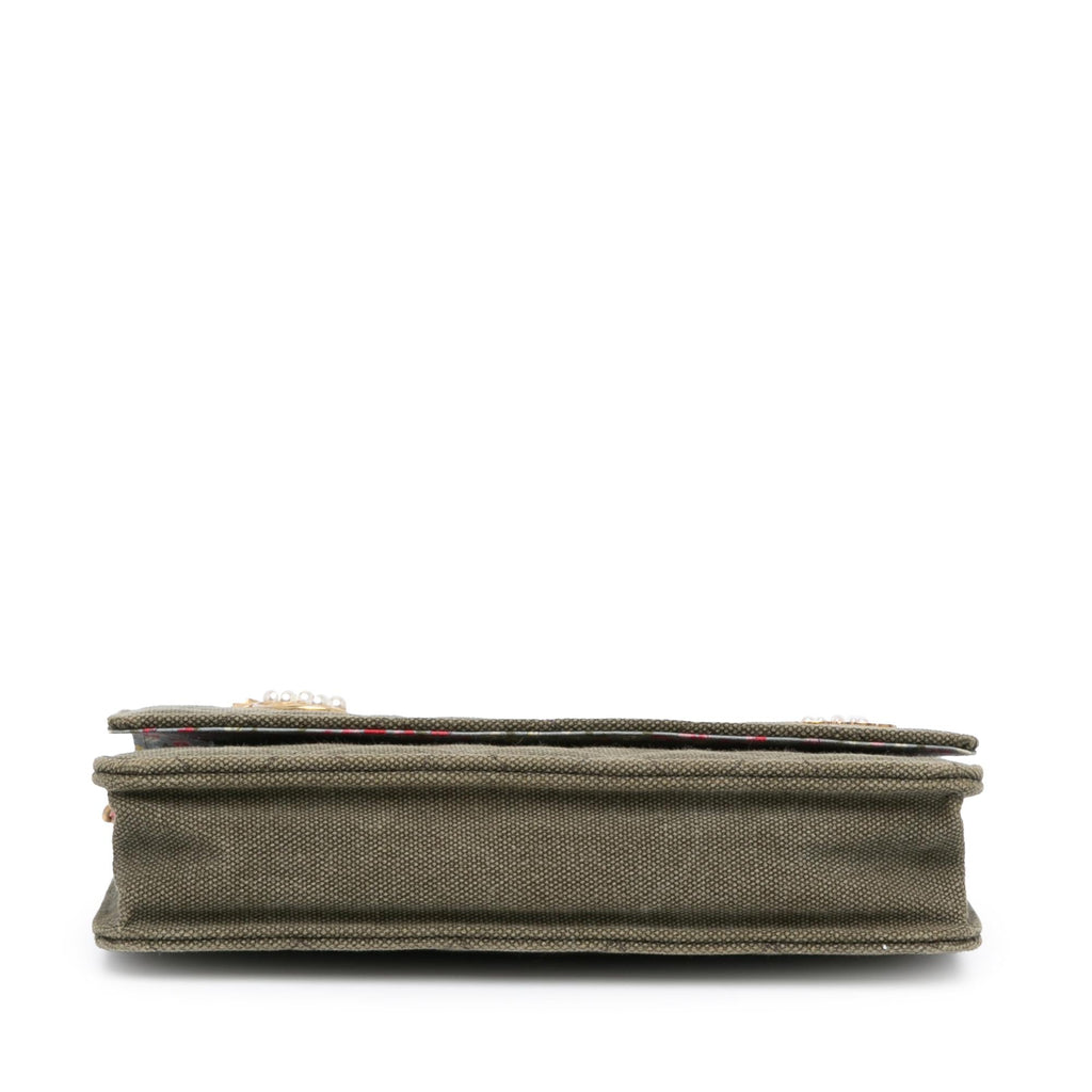Chanel Quilted Canvas Coco Cuba Charms Wallet On Chain