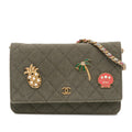 Chanel Quilted Canvas Coco Cuba Charms Wallet On Chain