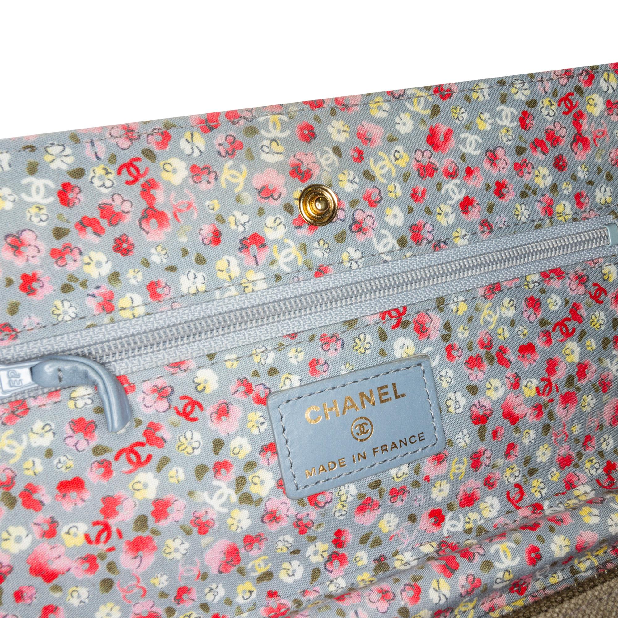Chanel Quilted Canvas Coco Cuba Charms Wallet On Chain