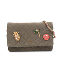 Chanel Quilted Canvas Coco Cuba Charms Wallet On Chain