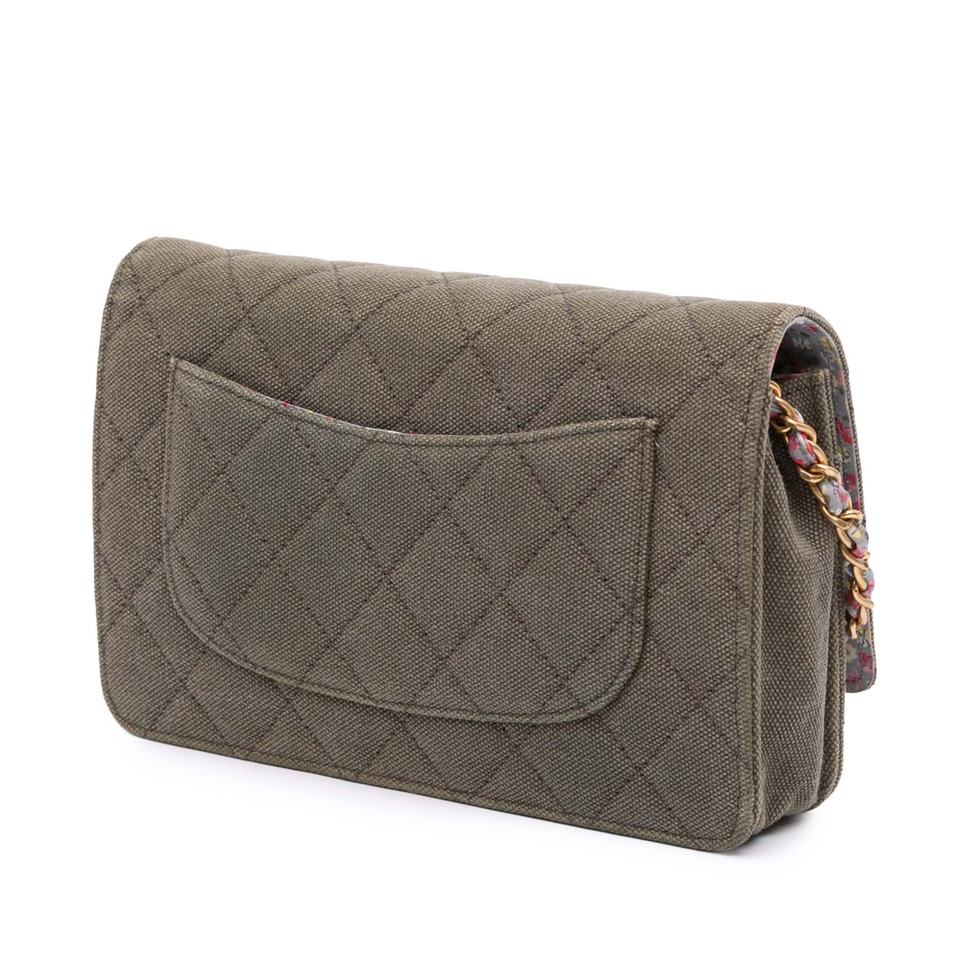 Chanel Quilted Canvas Coco Cuba Charms Wallet On Chain
