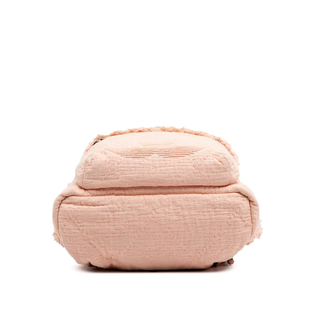 Chanel Quilted Canvas Front Pocket Fringe Backpack