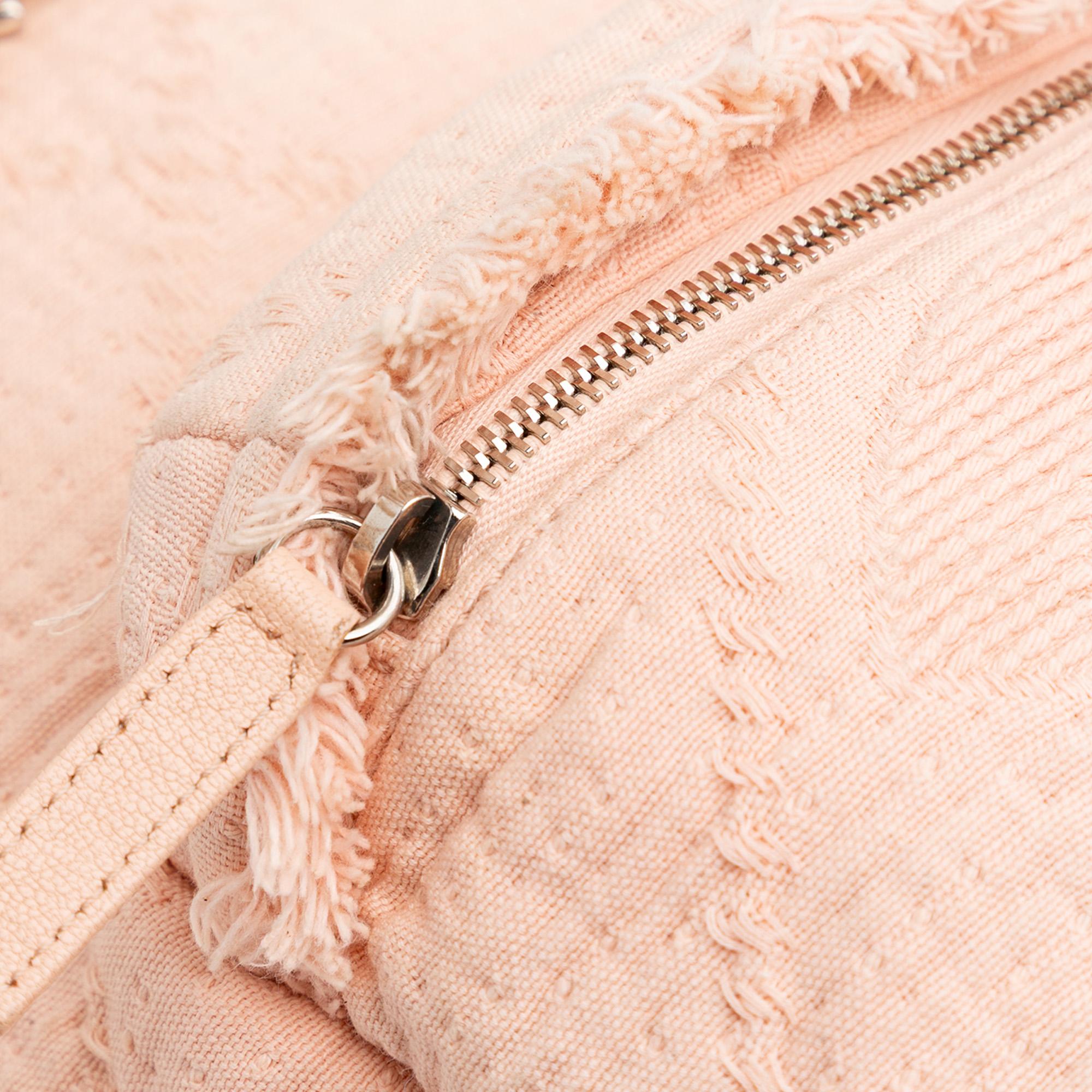 Chanel Quilted Canvas Front Pocket Fringe Backpack