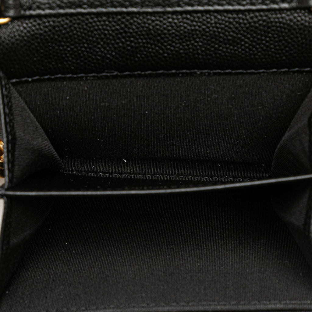 Chanel Quilted Caviar Boy Card Holder with Chain (SHG-VMUxwq)