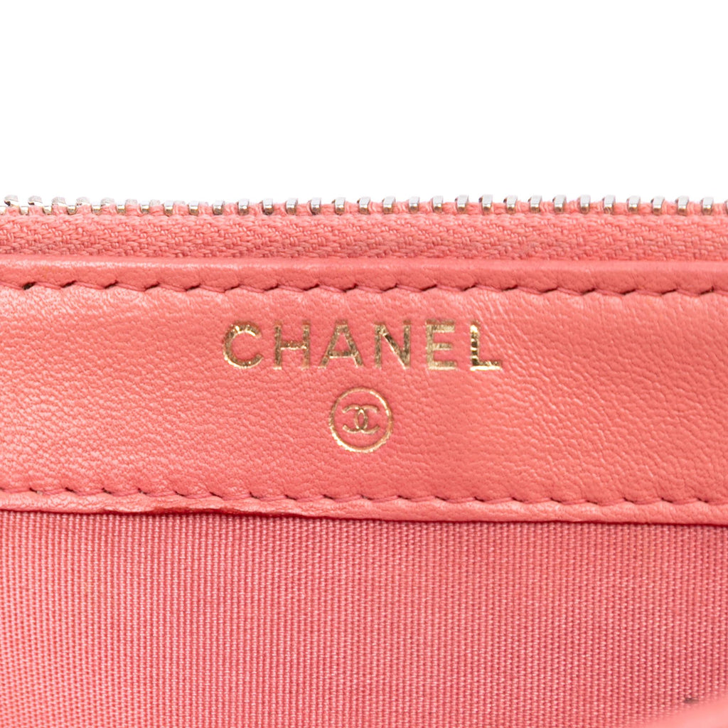 Chanel Quilted Caviar Boy Double Zip Clutch With Chain