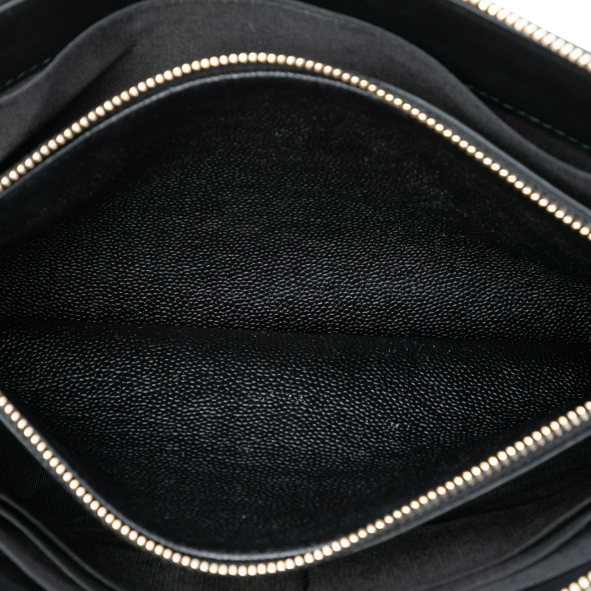 Chanel Quilted Caviar Boy O Case Zip Clutch