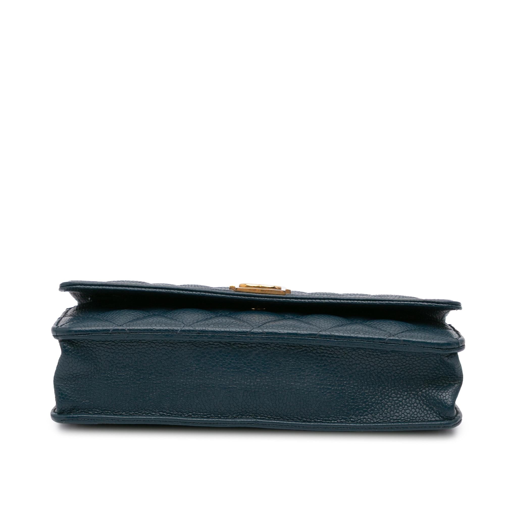 Chanel Quilted Caviar Boy Wallet on Chain