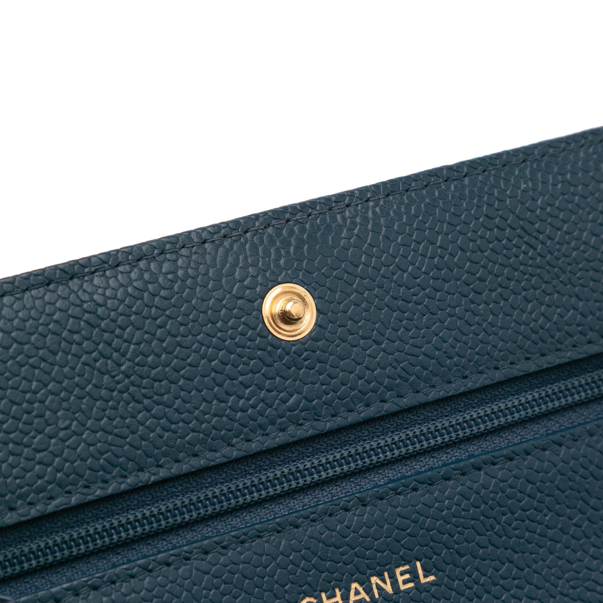 Chanel Quilted Caviar Boy Wallet on Chain