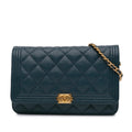 Chanel Quilted Caviar Boy Wallet on Chain