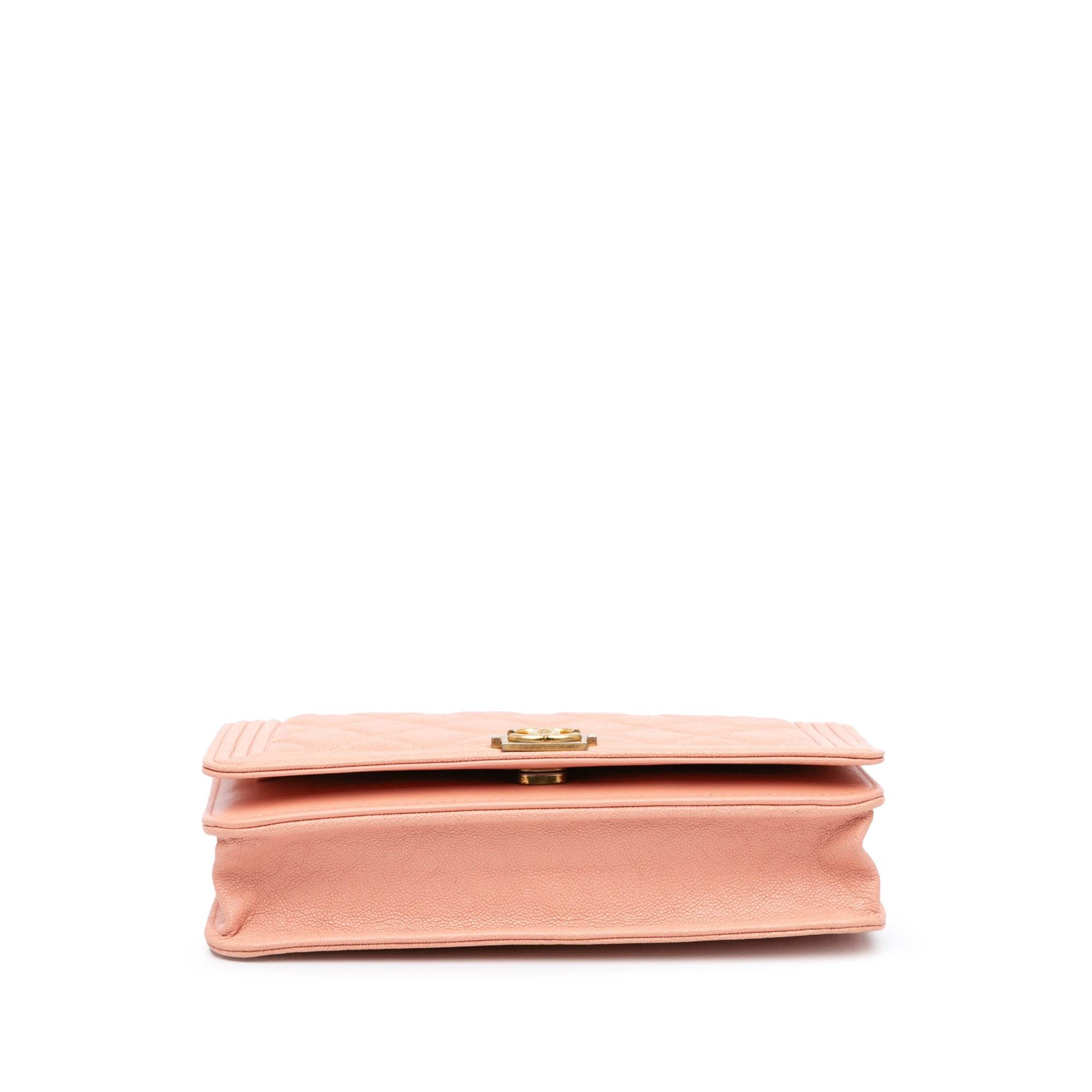 Chanel Quilted Caviar Boy Wallet on Chain
