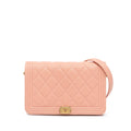 Chanel Quilted Caviar Boy Wallet on Chain