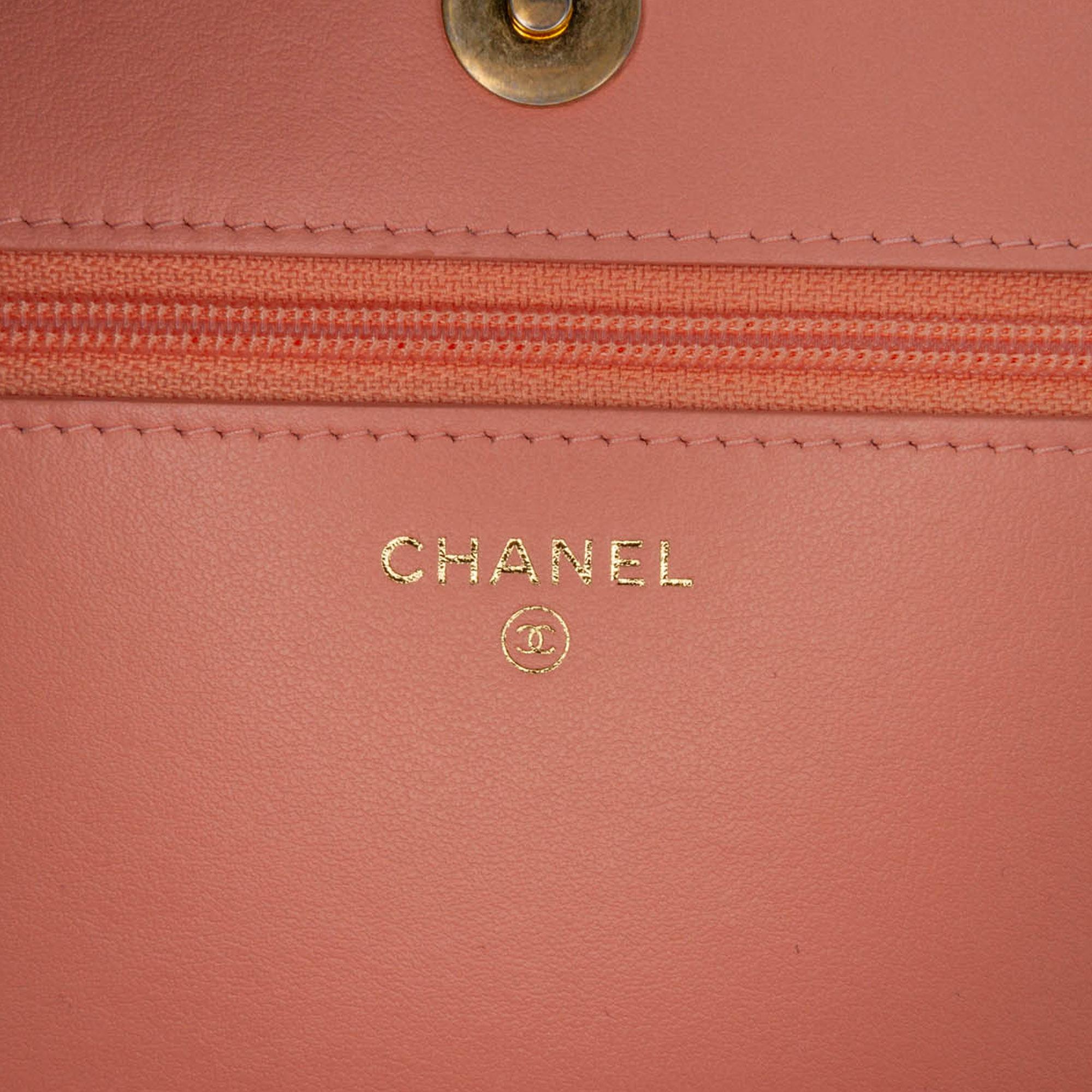 Chanel Quilted Caviar Boy Wallet on Chain