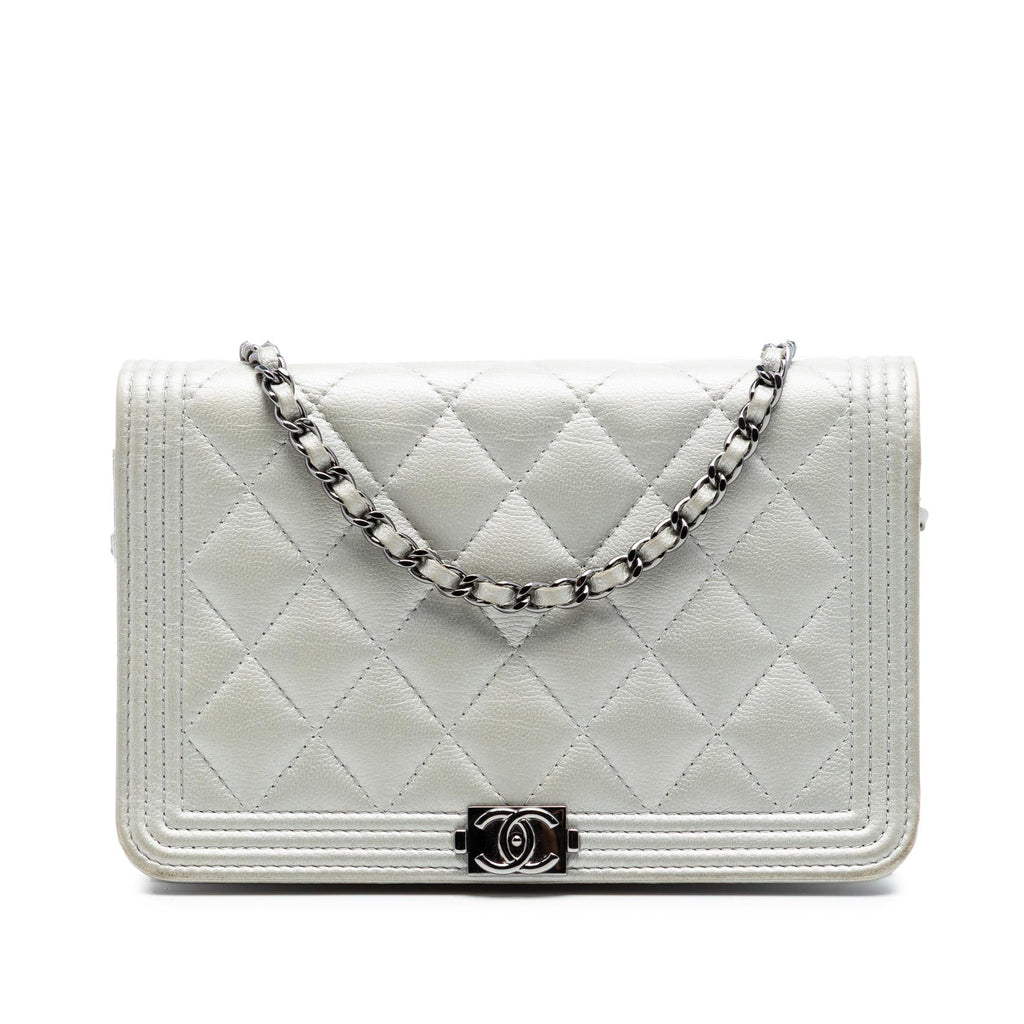 Chanel Quilted Caviar Boy Wallet on Chain