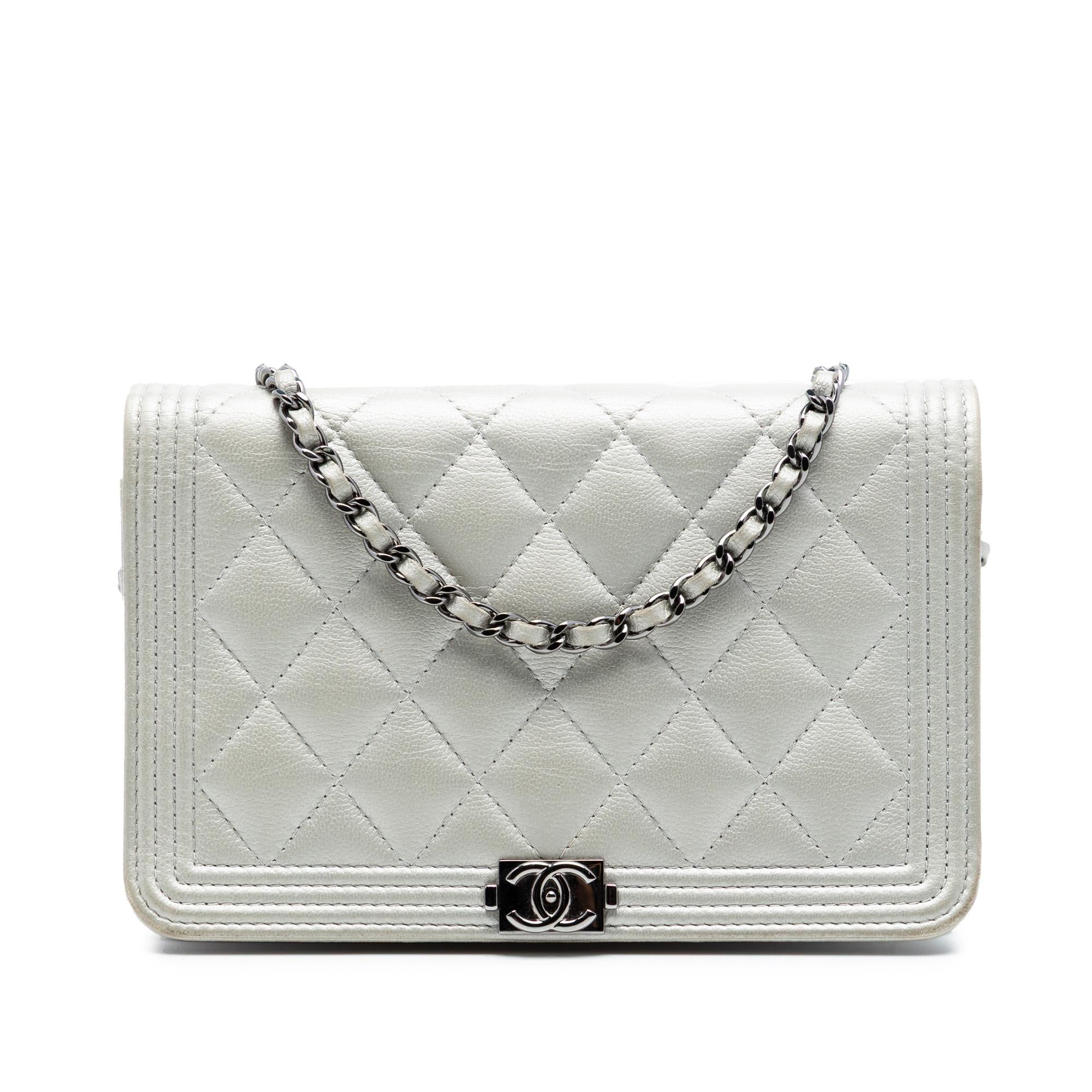 Chanel Quilted Caviar Boy Wallet on Chain