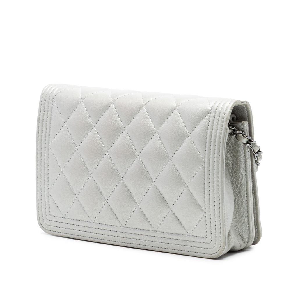 Chanel Quilted Caviar Boy Wallet on Chain