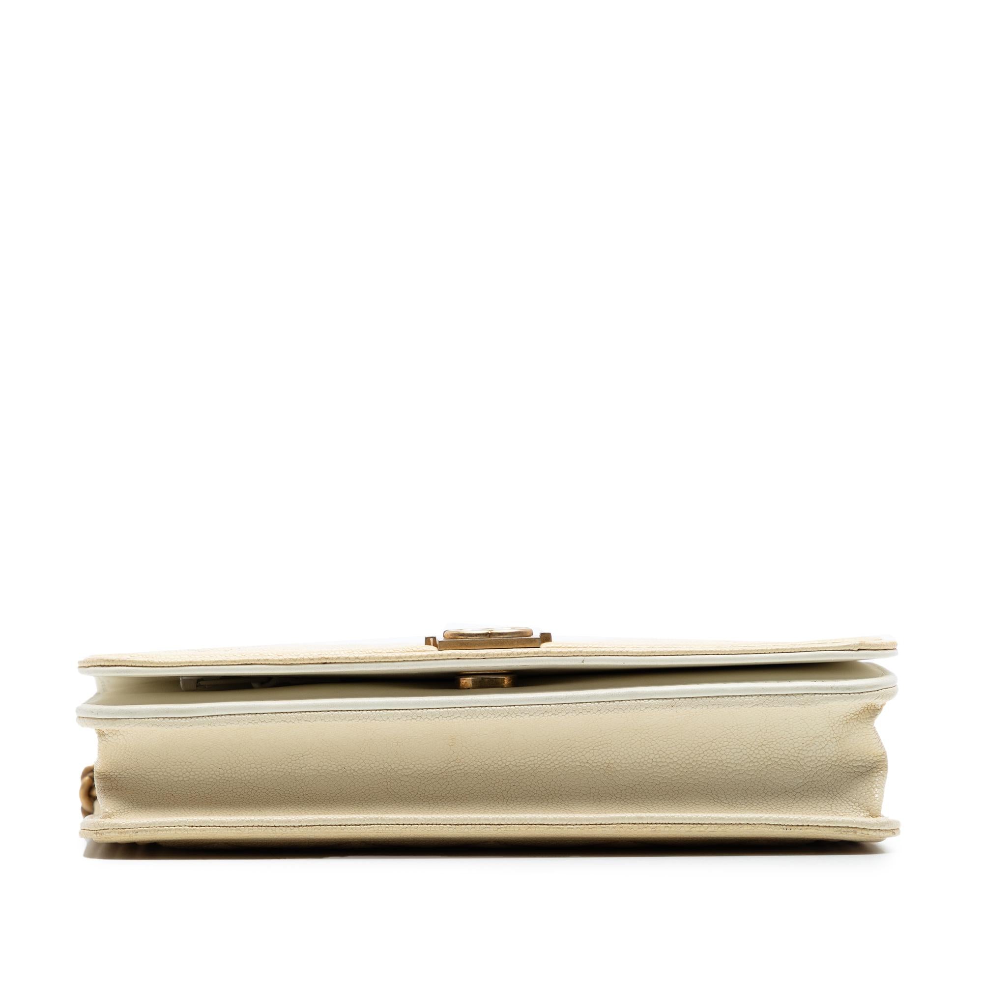 Chanel Quilted Caviar Boy Wallet on Chain