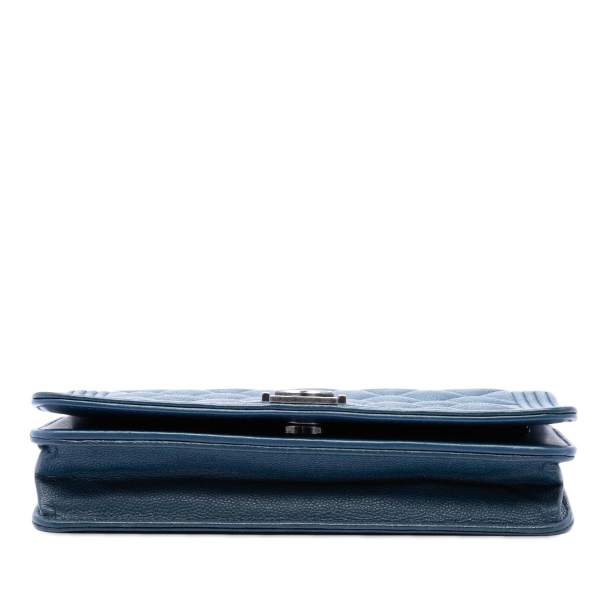 Chanel Quilted Caviar Boy Wallet on Chain
