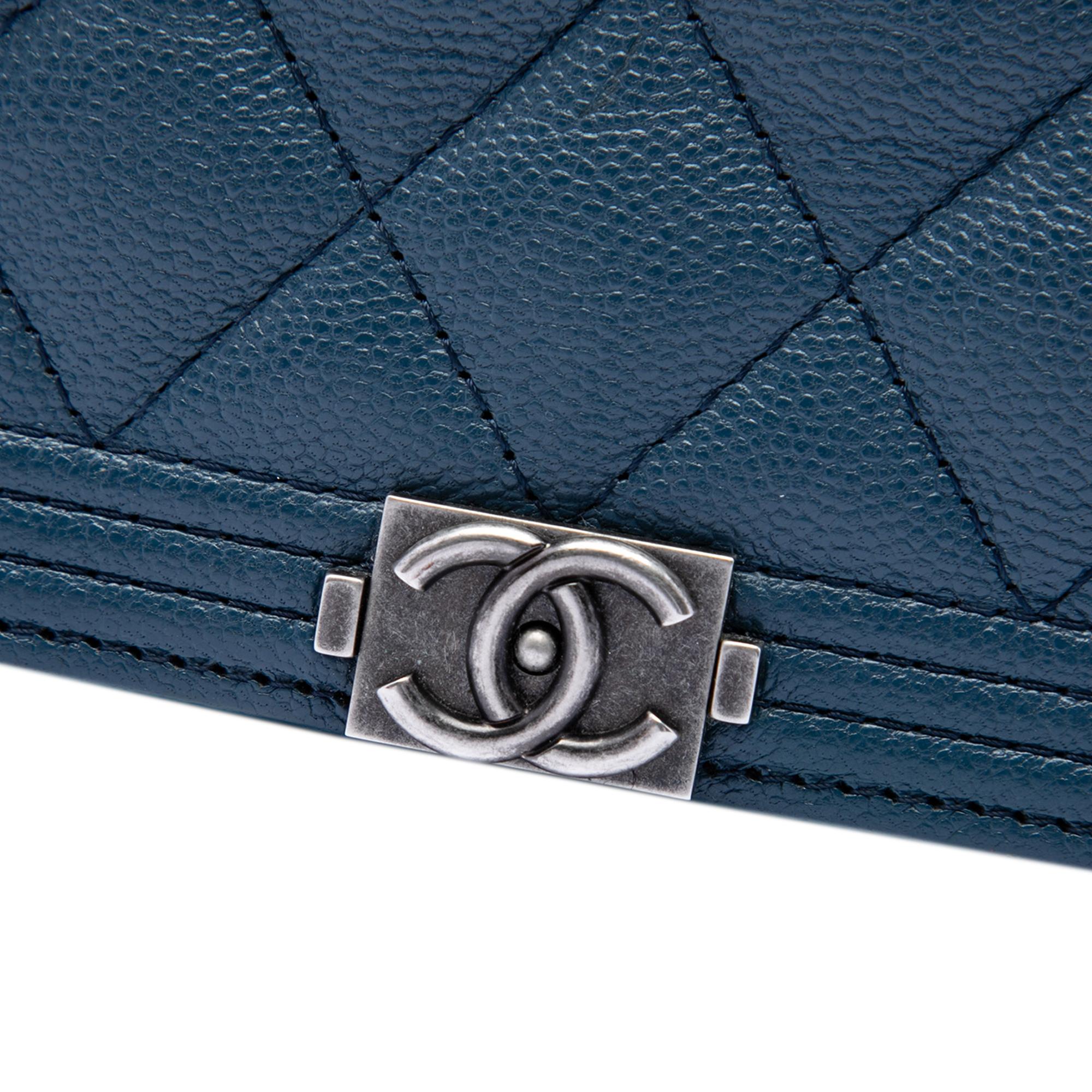 Chanel Quilted Caviar Boy Wallet on Chain